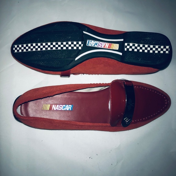 Nascsar Red Patent and Suede Flat Sz7M - Picture 6 of 8